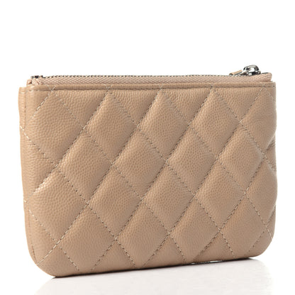 Chanel Caviar Quilted Small Cosmetic Case Beige 3 of 12