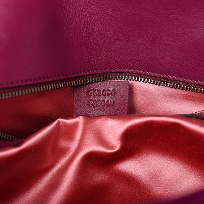 Gucci Velvet Matelasse Medium GG Marmont Shoulder Bag Fuchsia Violet Cyclamen 7 of 10