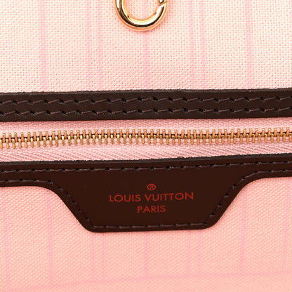 Louis Vuitton Damier Ebene Neo Neverfull MM Rose Ballerine 6 of 11