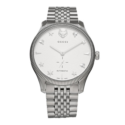 Gucci Stainless Steel 40mm G-Timeless Charm Automatic Watch 1 of 4