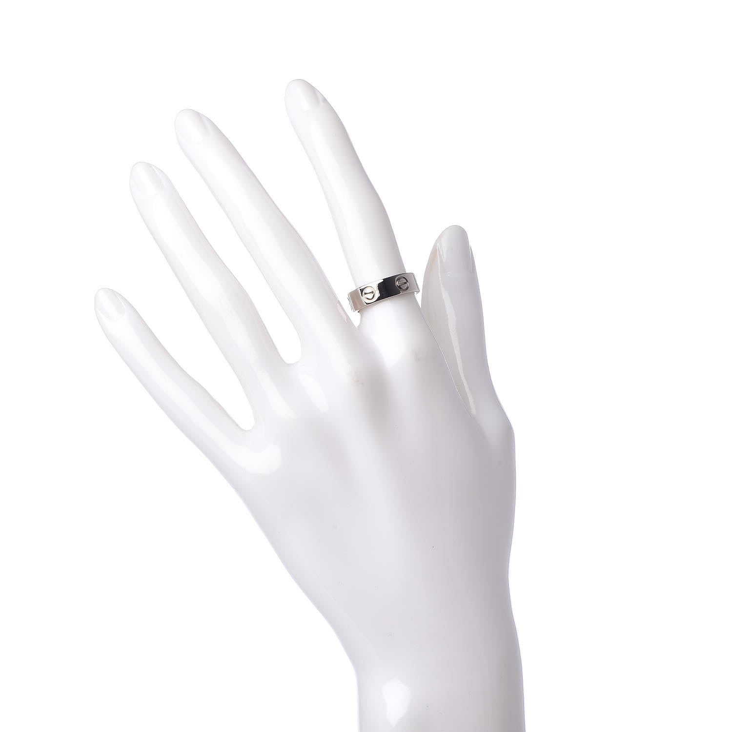 Cartier 18K White Gold 5.5mm LOVE Ring 51 5.75 2 of 4