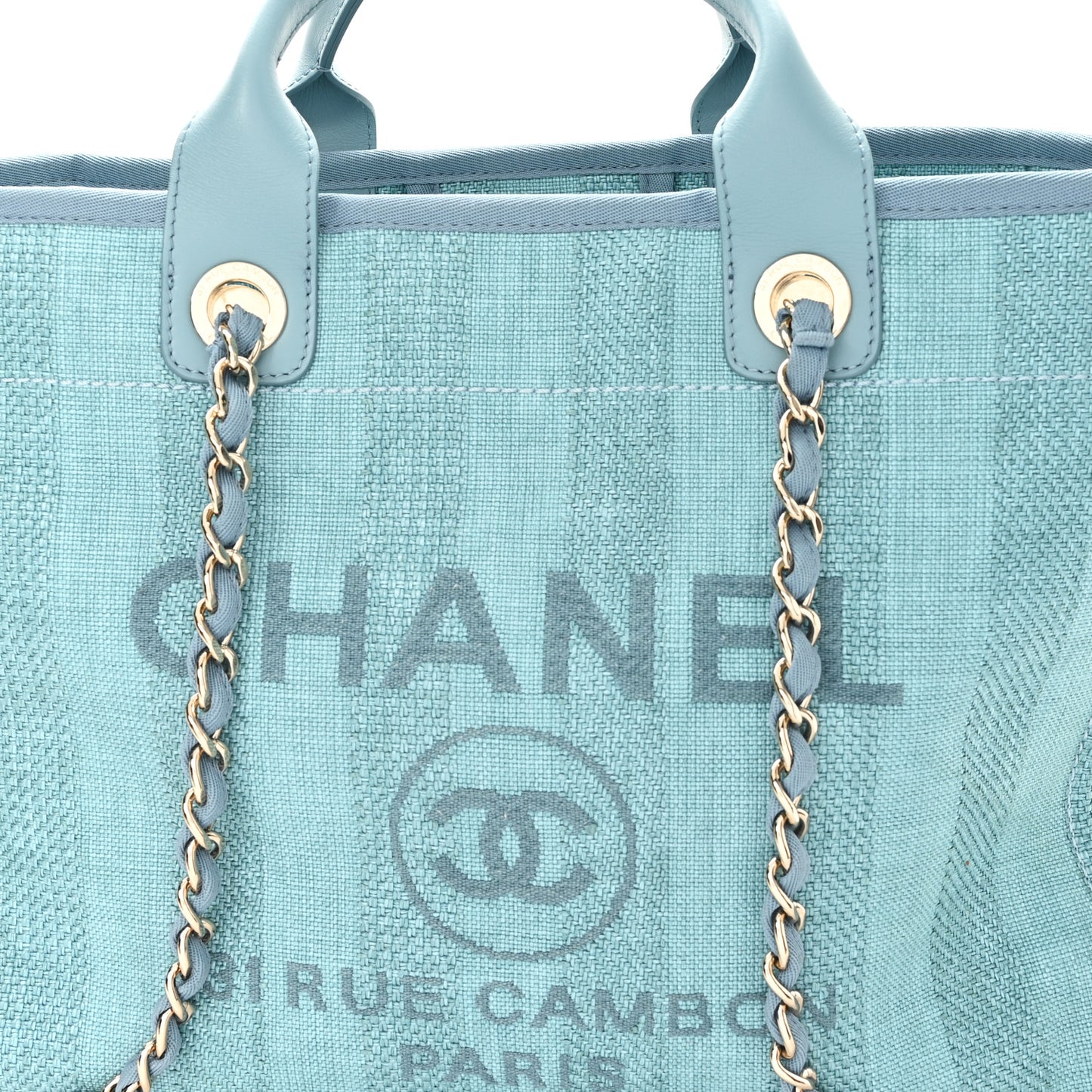 Mixed Fibers Striped Medium Deauville Tote Blue