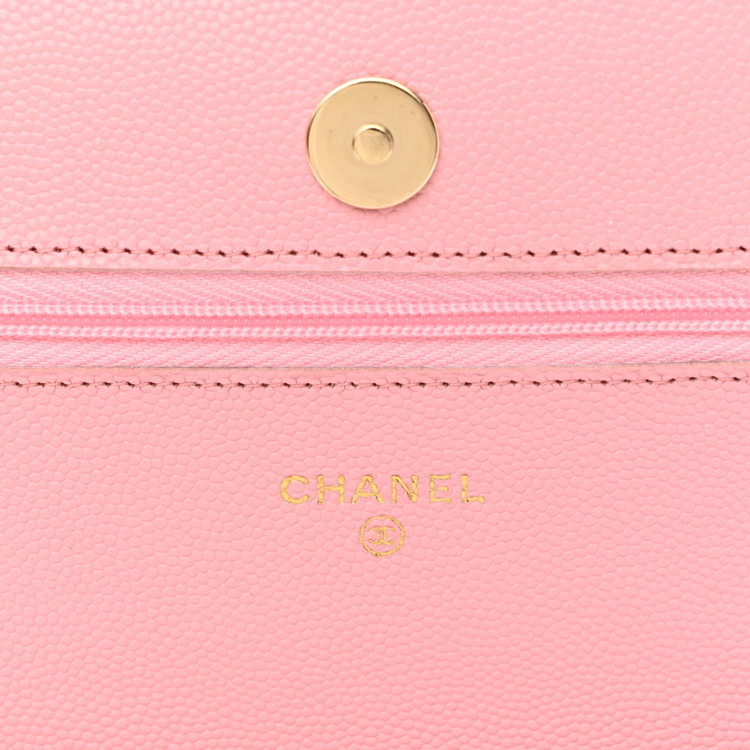 Chanel Caviar Quilted Wallet on Chain WOC Light Pink 5 of 11