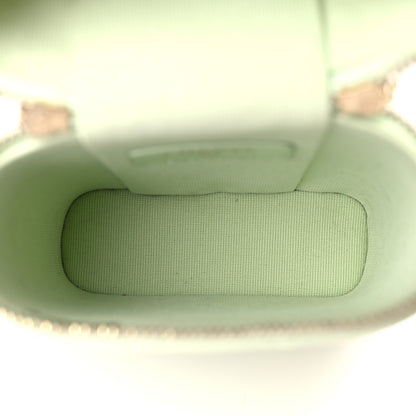 Chanel Caviar Quilted Phone Holder With Chain Light Green 5 of 9