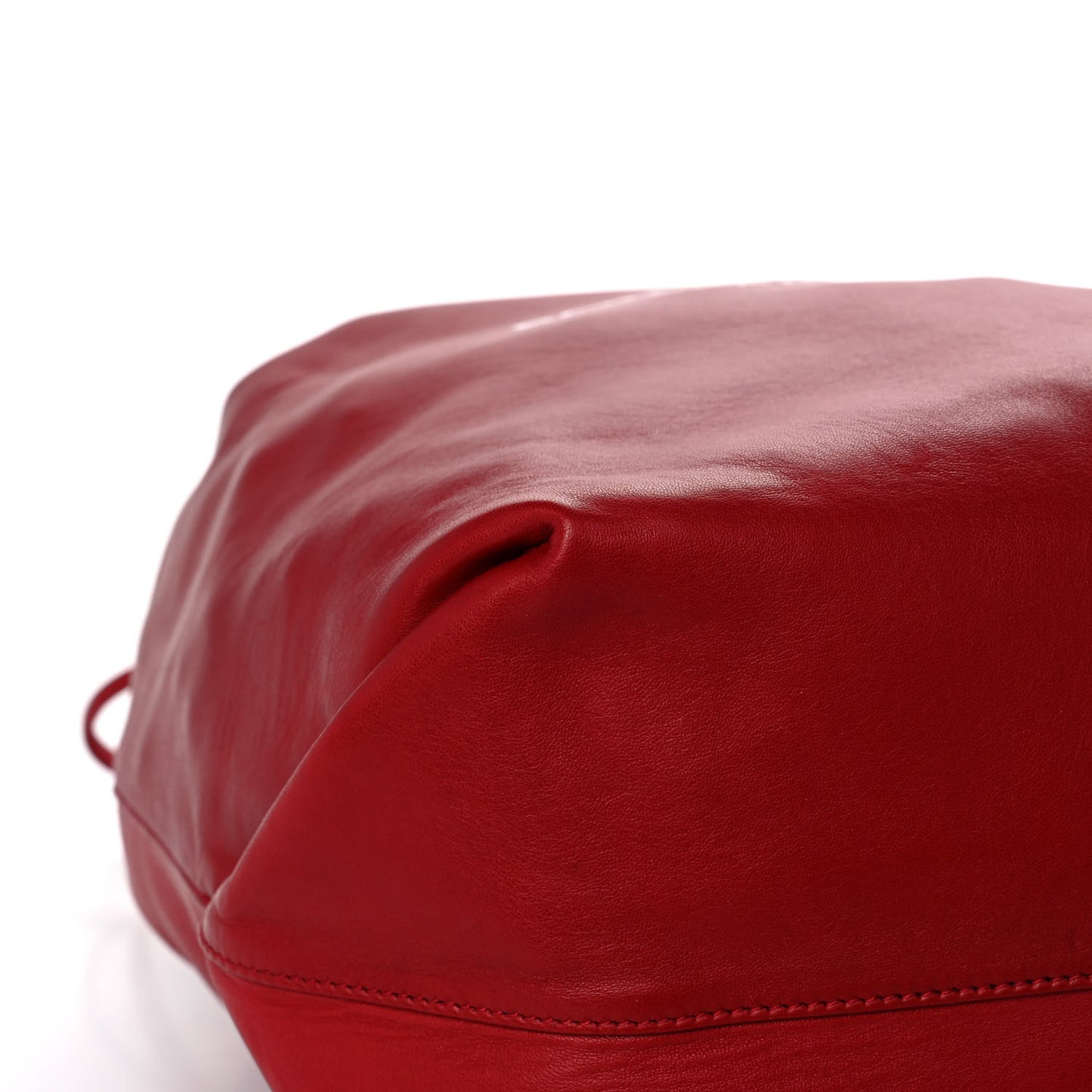 Lambskin Teddy Drawstring Bag Eros Red