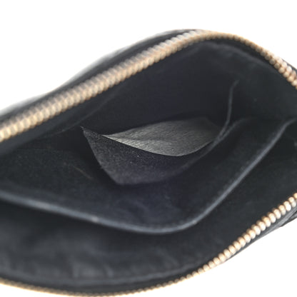 Saint Laurent Grain De Poudre Chevron Monogram Bill Pouch Black 8 of 8