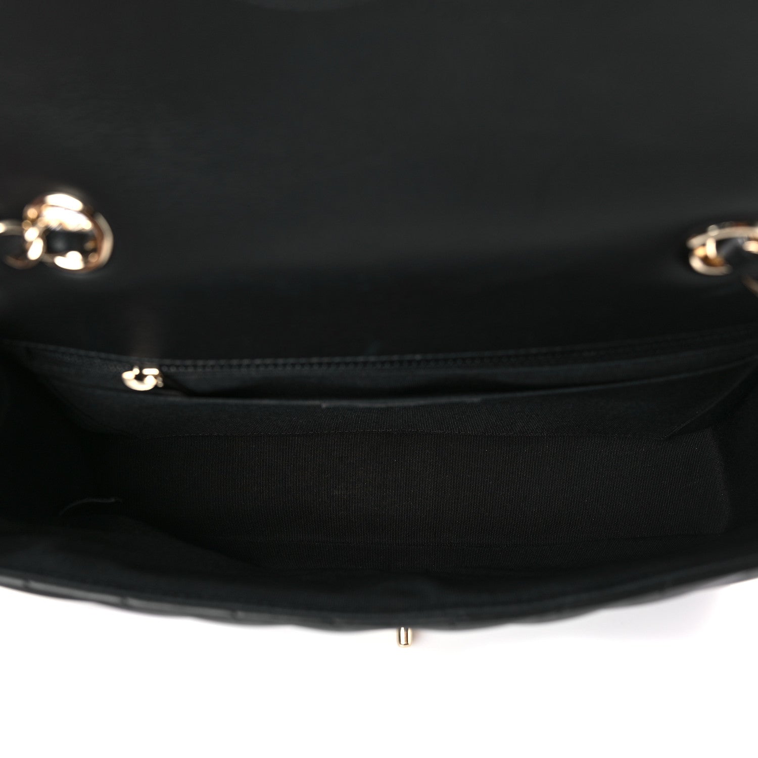 Chanel Calfskin Chevron Quilted Large Statement Flap Black 5 of 9