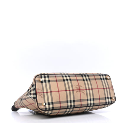 Burberry Haymarket Check Medium Regent Tote Chocolate 3 of 7