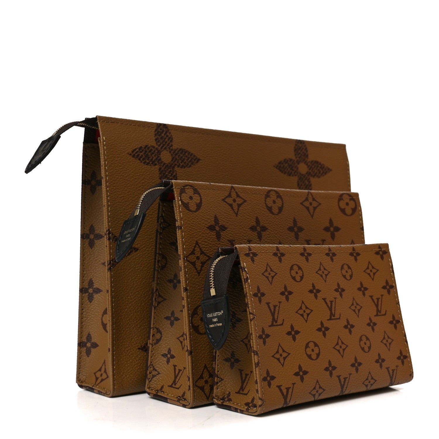 Louis Vuitton Reverse Monogram Trio Toilet Pouch Set 1859879