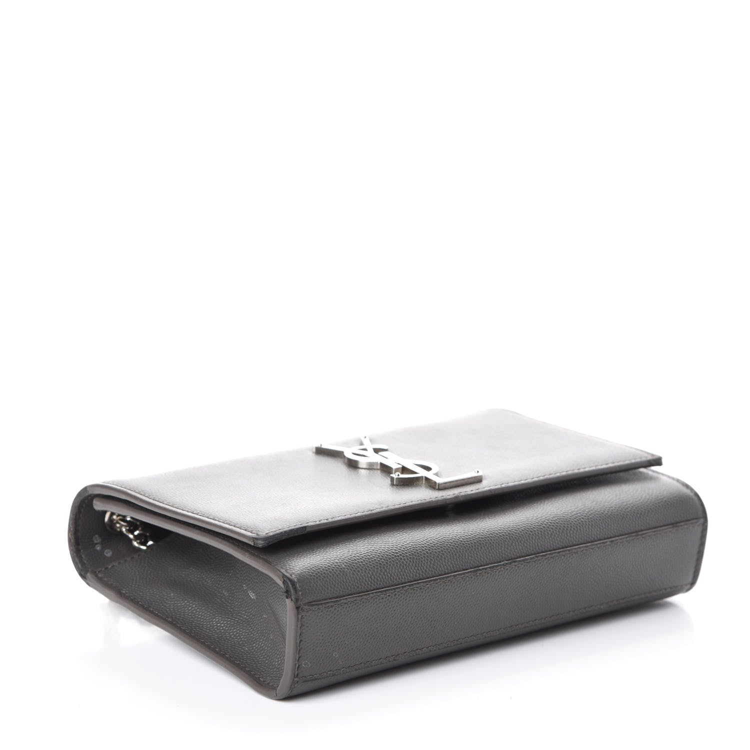 Saint Laurent Grain De Poudre Small Monogram Kate Satchel Storm 4 of 10