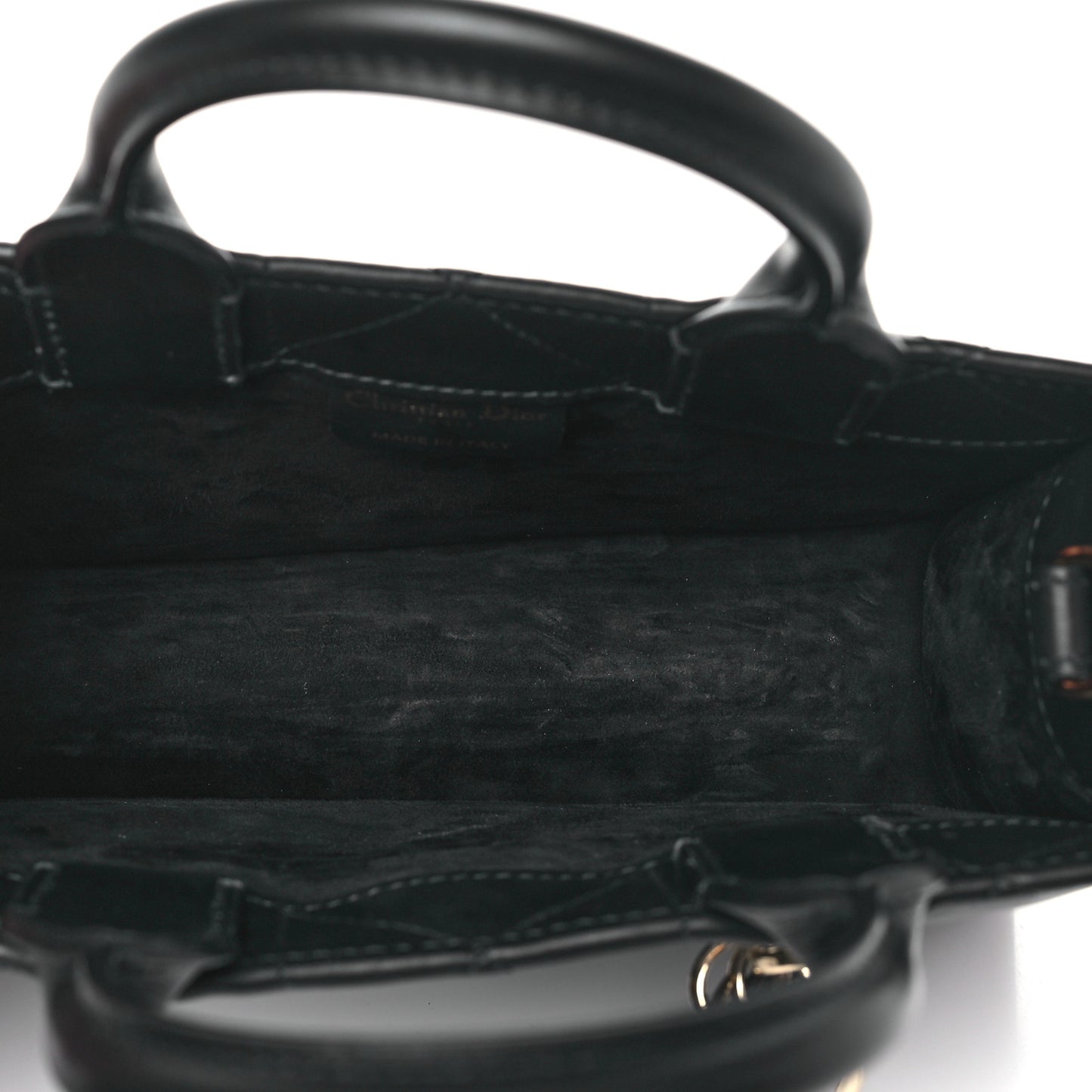 Calfskin Macrocannage Mini Book Tote Black