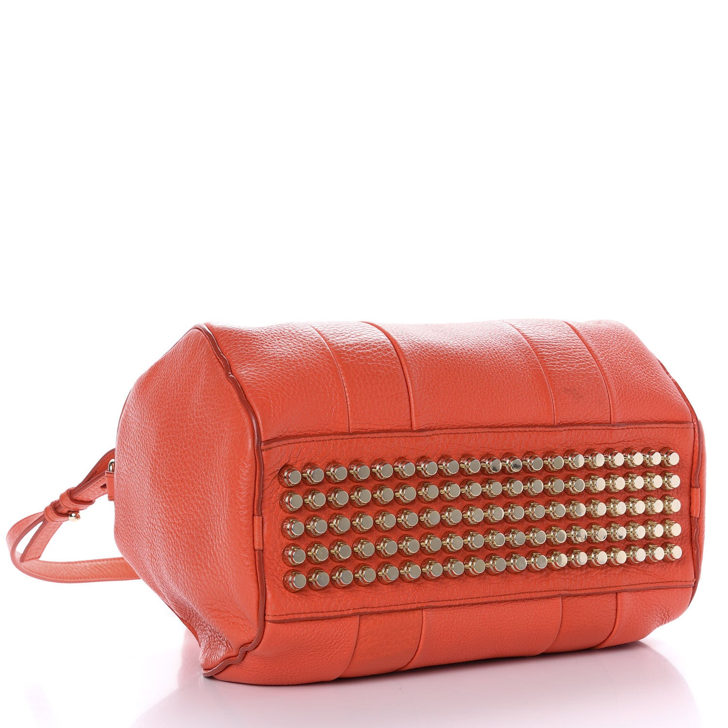 Alexander Wang Pebbled Lambskin Rocco Tangerine Pale Gold Hardware 5 of 11