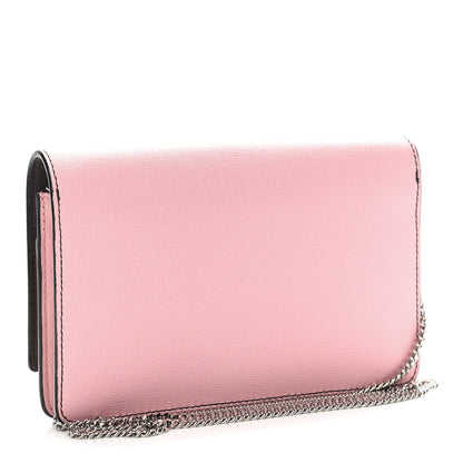 Fendi Vitello Elite Century Hypnoteyes Studded Tube Wallet On Chain Bubblegum Multicolor 2 of 8