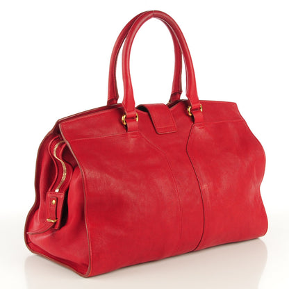 Saint Laurent Sheepskin Medium Cabas ChYc Red 2 of 19