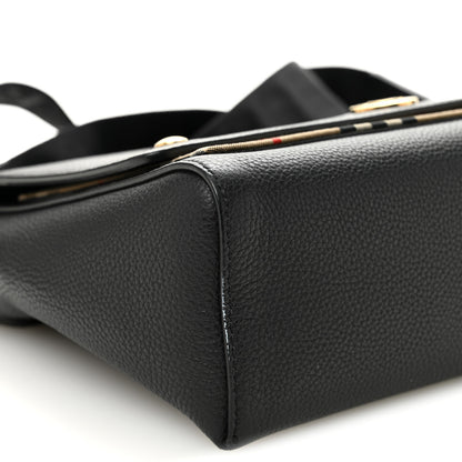 Burberry Grainy Calfskin Vintage Check Note Crossbody Bag Black 8 of 9