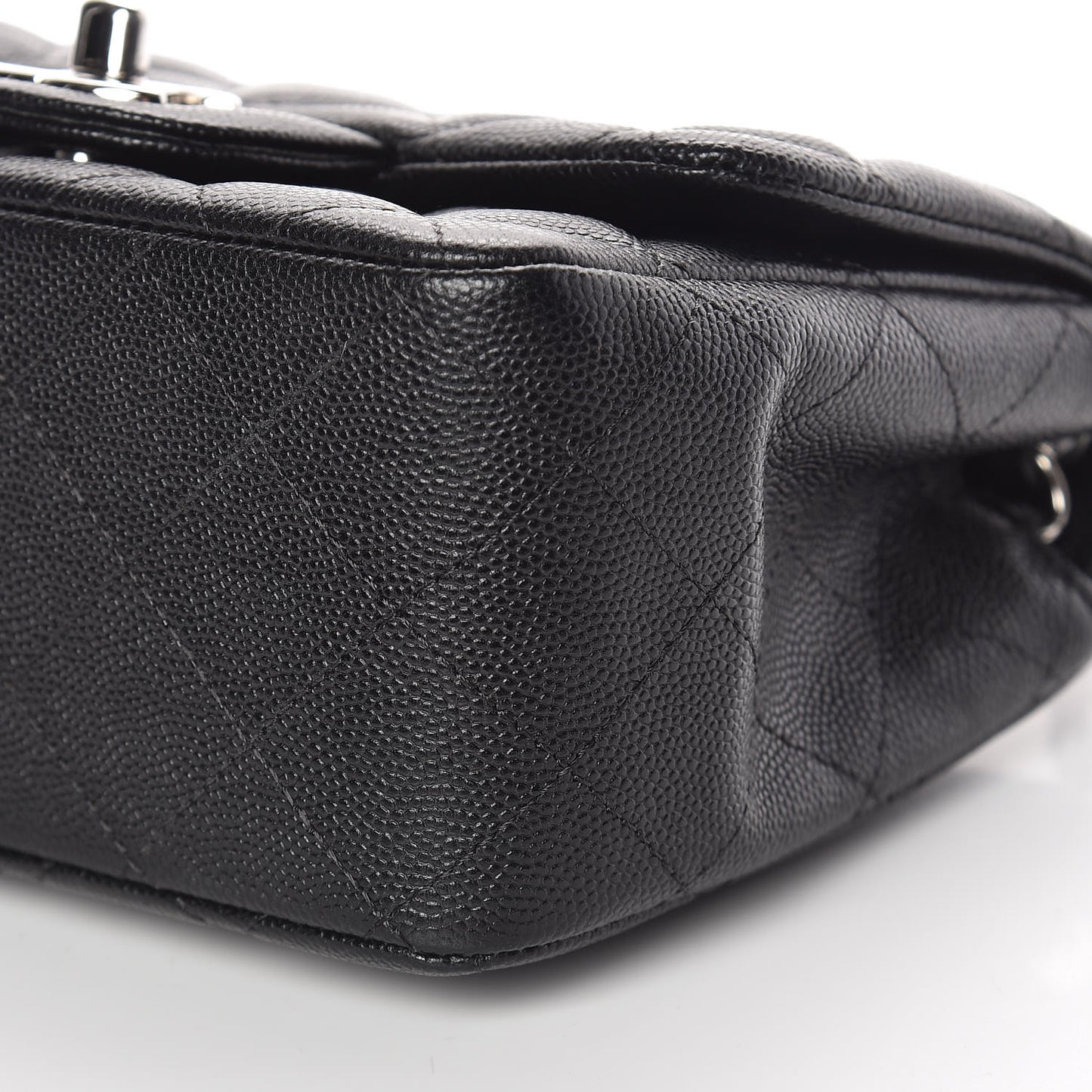 Caviar Quilted Mini Square Flap Black