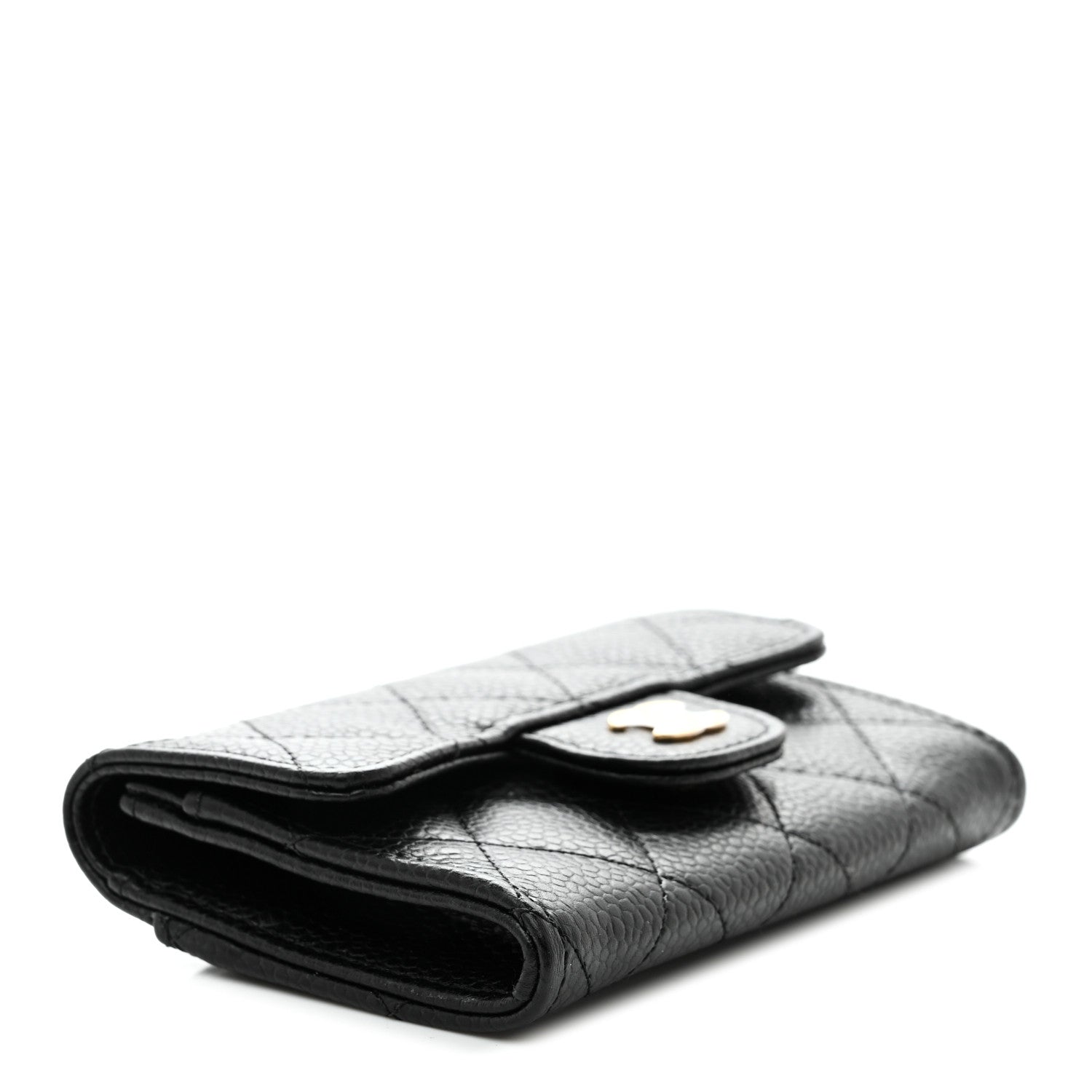 Chanel Caviar Quilted Flap Card Holder Wallet Black 4 of 9