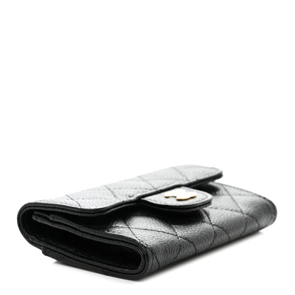 Chanel Caviar Quilted Flap Card Holder Wallet Black 4 of 9