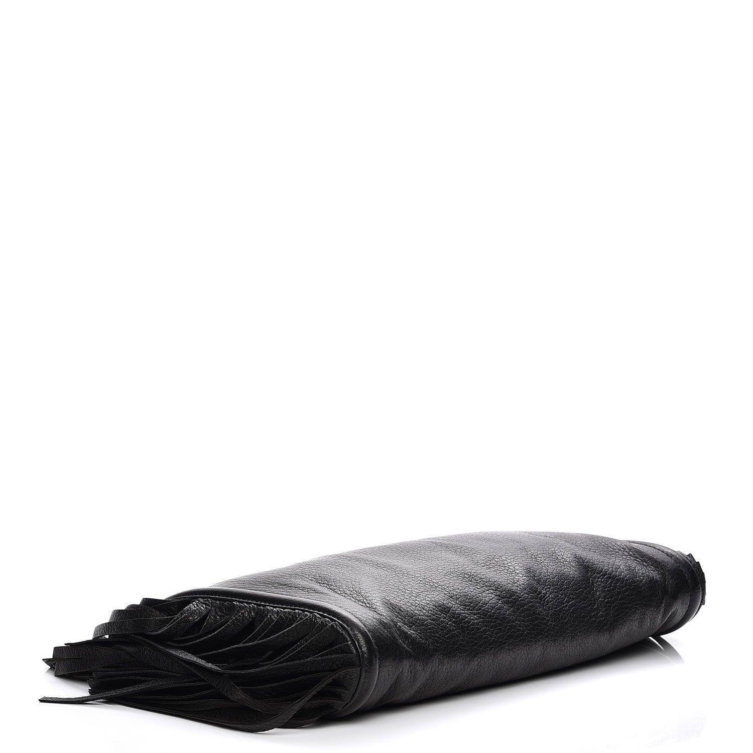 Prada Cervo Deerskin Fringe Clutch Nero Black 4 of 10