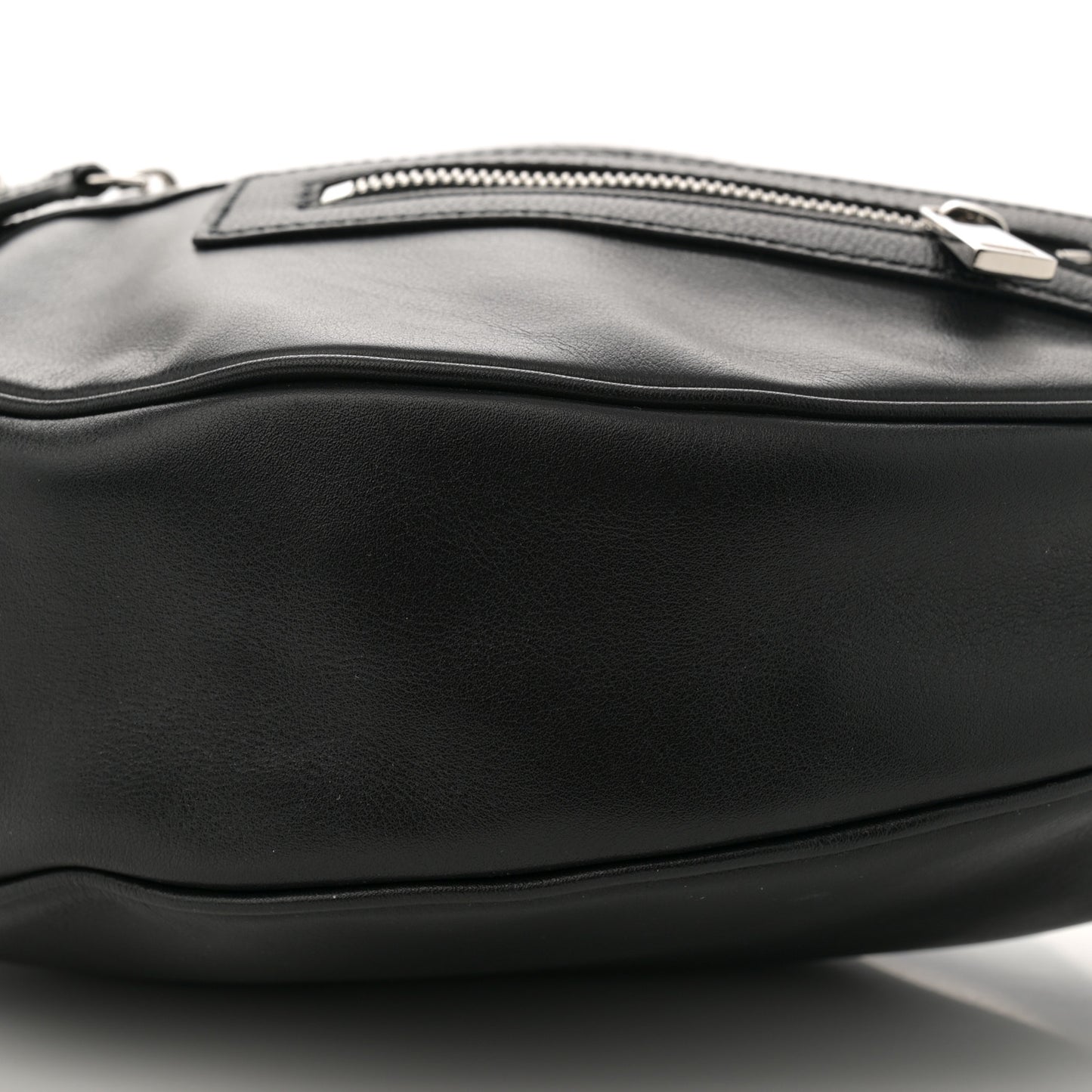 Calfskin Medium Repeat Zip Hobo Black