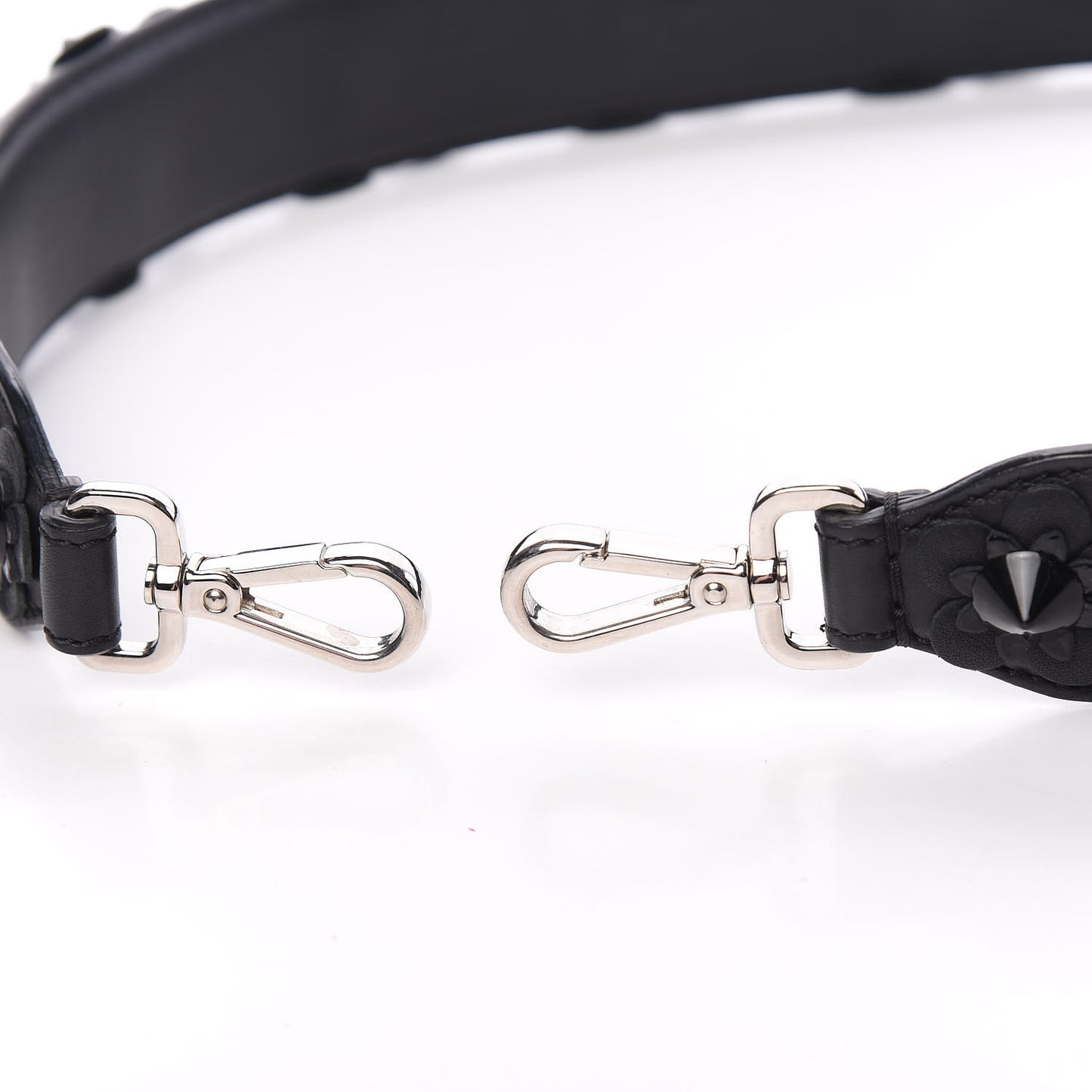 Vitello Dolce Nappa Patent Flowerland Studded Strap You Black
