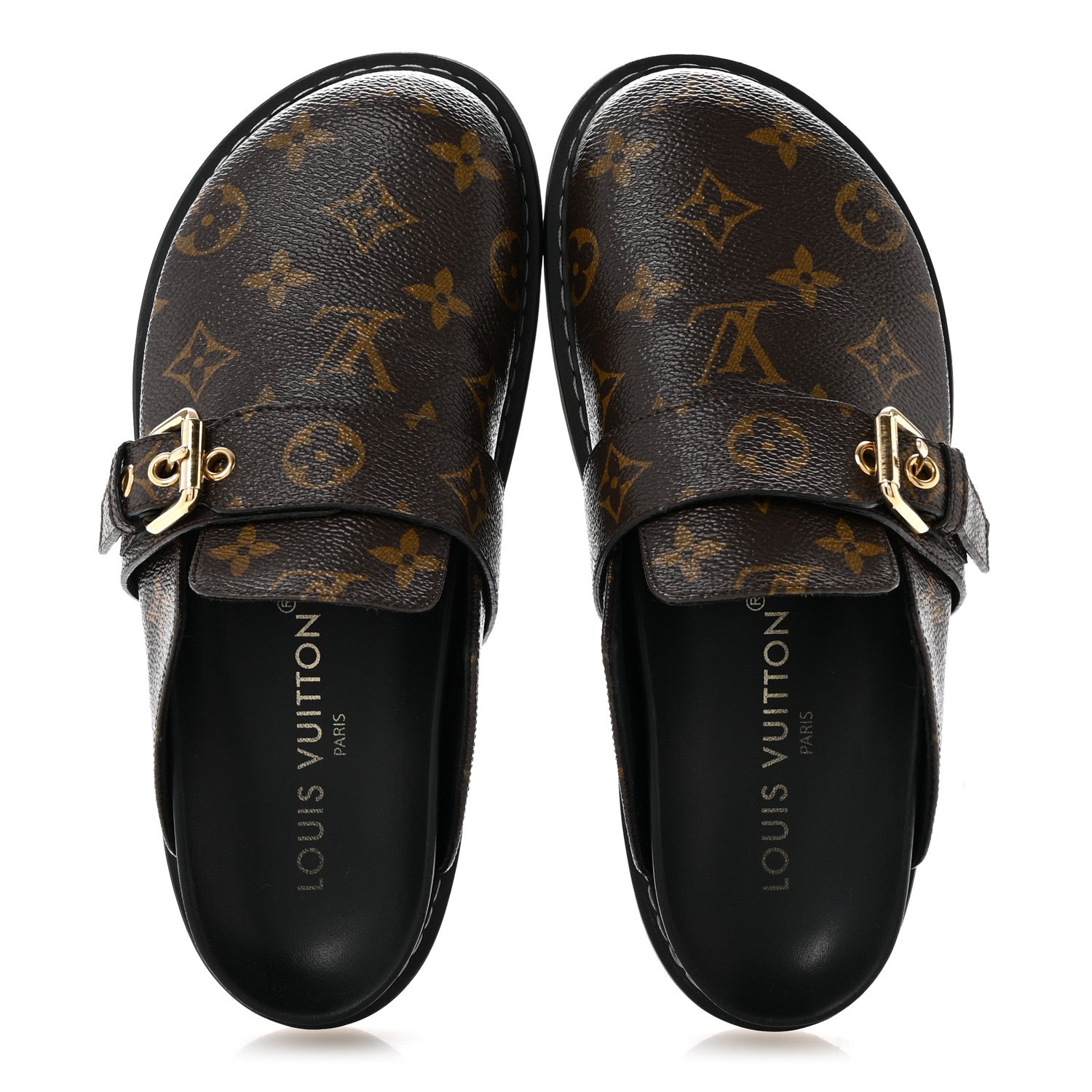 Louis Vuitton Patent Monogram Womens Cosy Flat Comfort Clog Mules 36 Brown 2 of 13