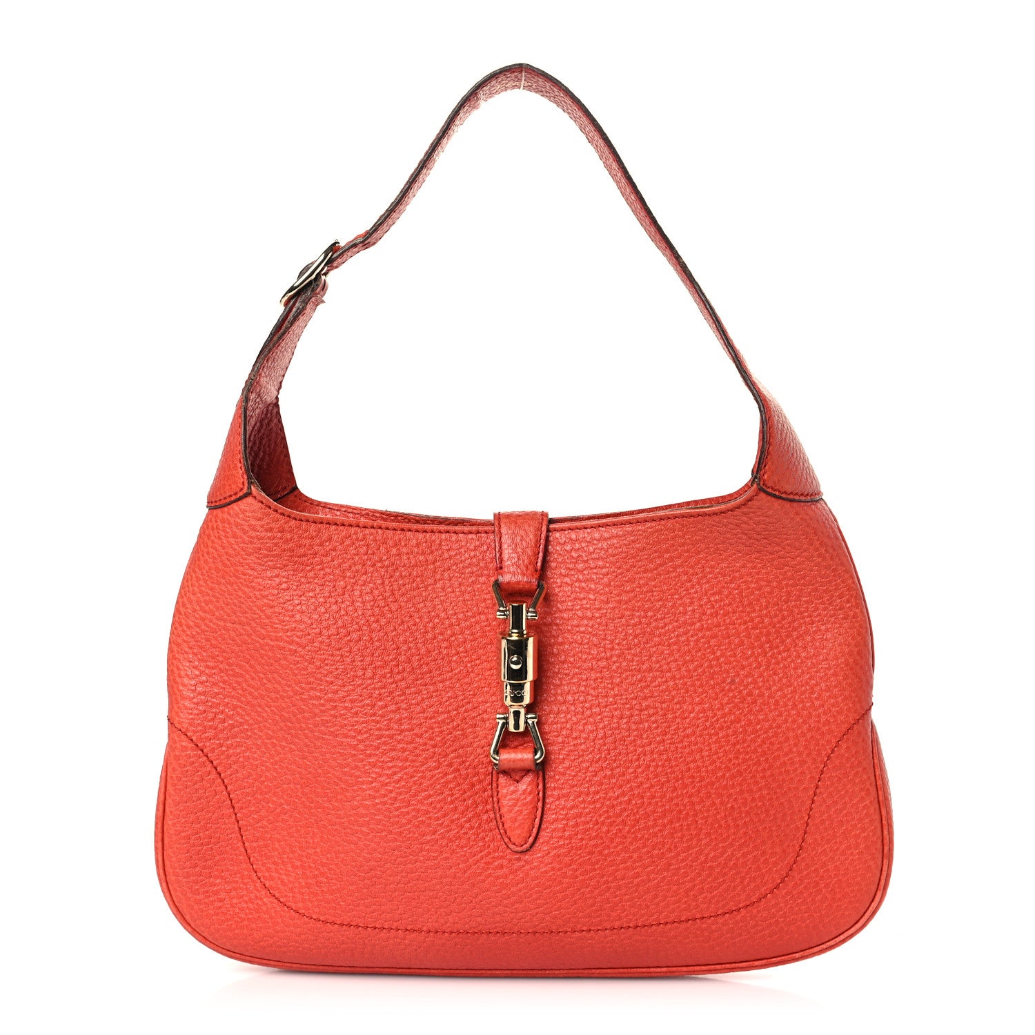 Gucci Calfskin Small Jackie O Hobo Dark Orange 1 of 12