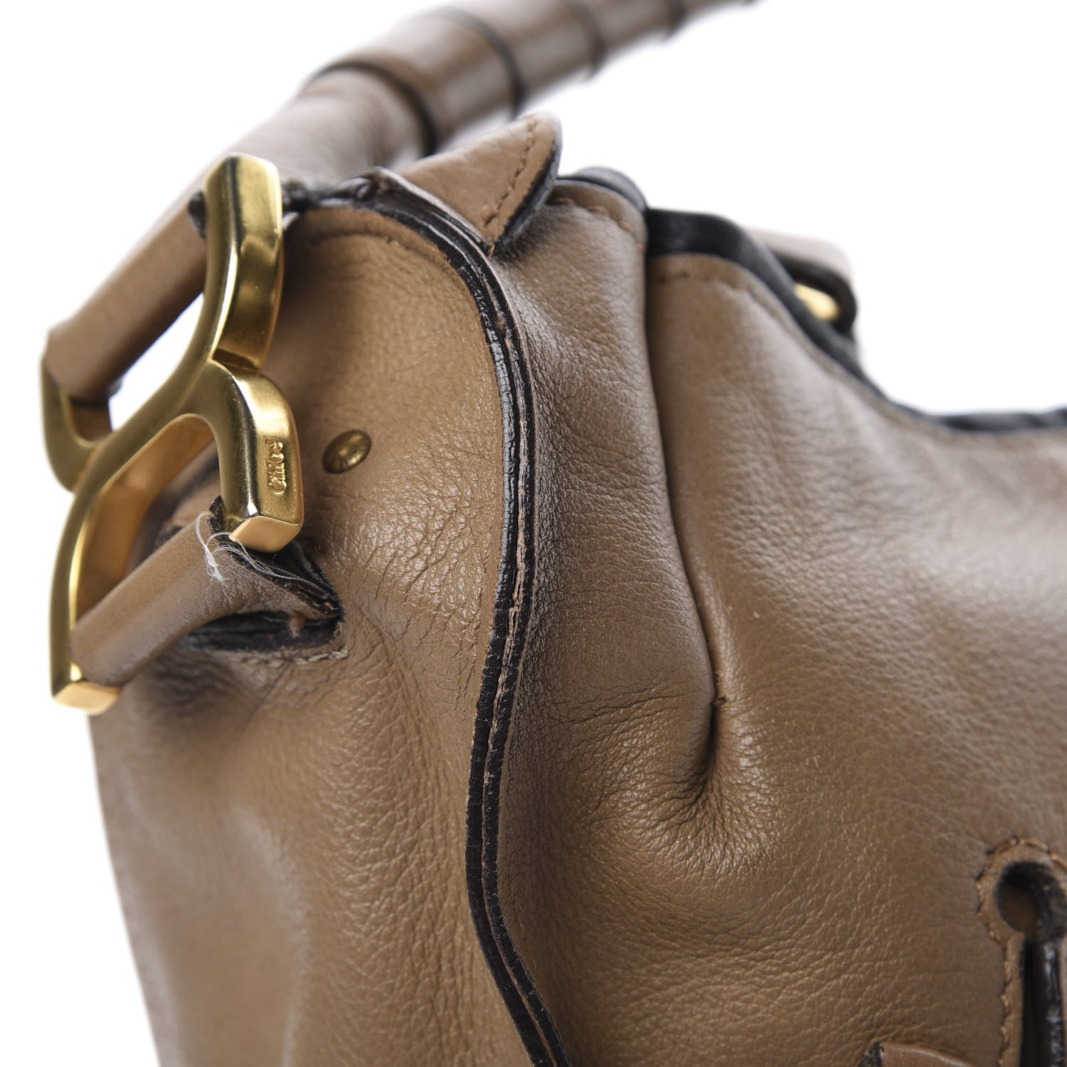 Chloe Calfskin Braided Large Marcie Hobo Nut 16 of 17