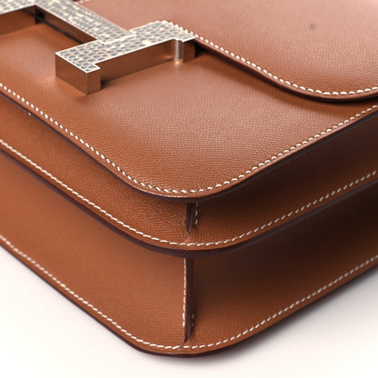 Hermes Grained Monsieur Lizard Constance 24 Gold Ombre 10 of 11