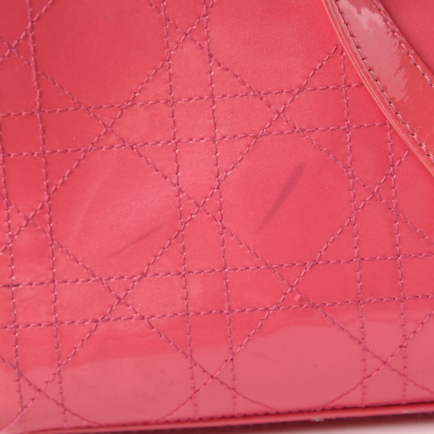 Patent Cannage Medium Lady Dior Pink
