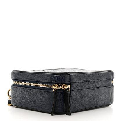Chanel Caviar Quilted Medium CC Filigree Vanity Case Navy Black 4 of 10