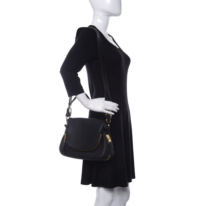 Tom Ford Grained Calfskin Medium Jennifer Crossbody Bag Black 2 of 8