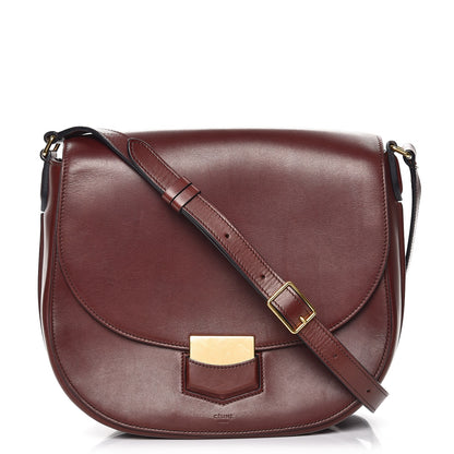 Celine Natural Calfskin Medium Trotteur Burgundy 1 of 7