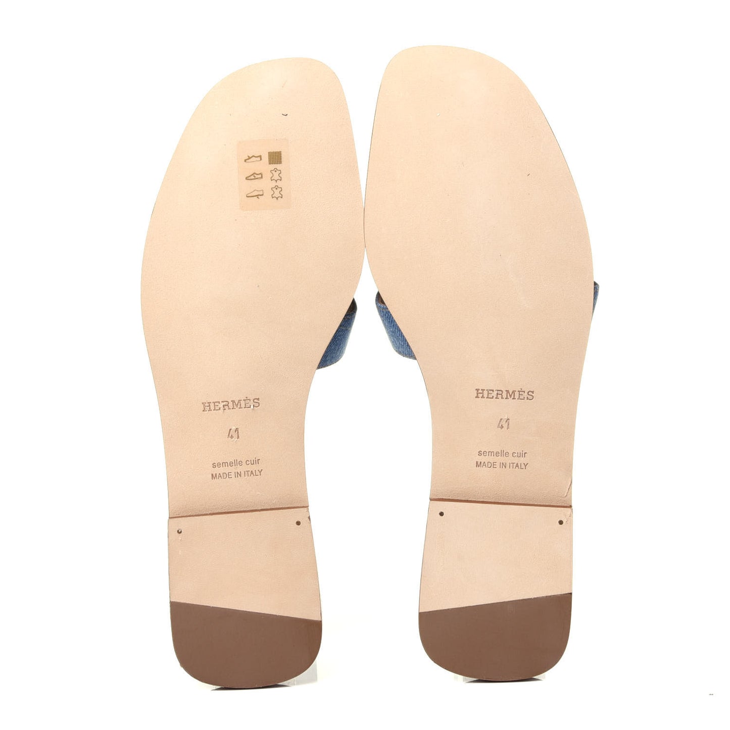 Denim Canvas Oran Sandals 41 Bleu Clair