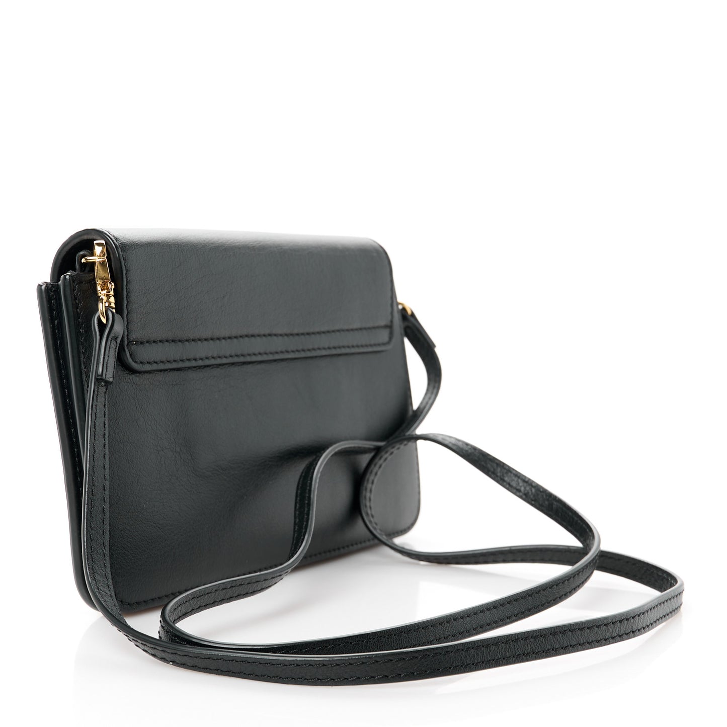 Smooth Calfskin Drew Bijou Clutch Black