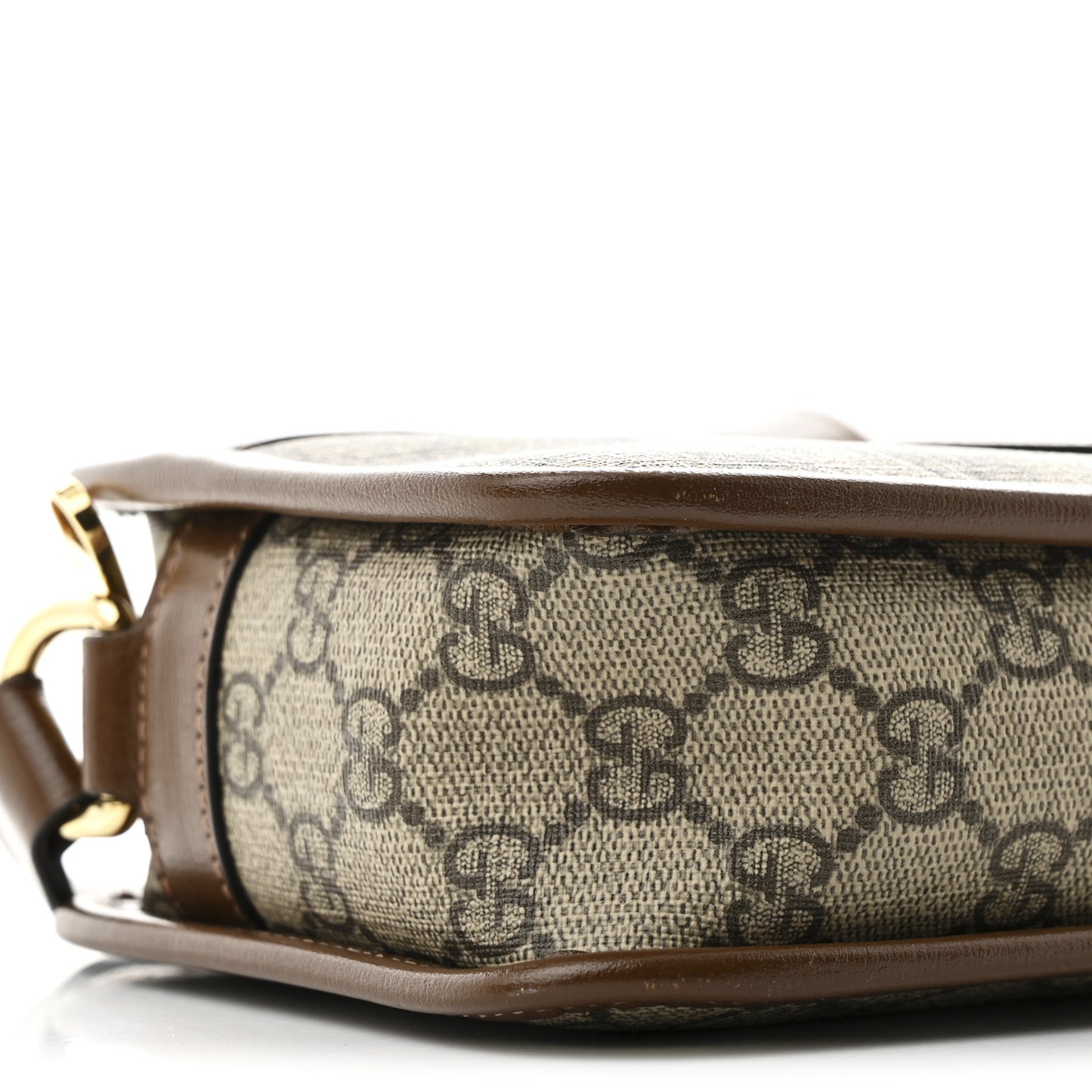 GG Supreme Monogram Azalea Calfskin Mini Retro Interlocking G Shoulder Bag Beige Ebony Brown Sugar