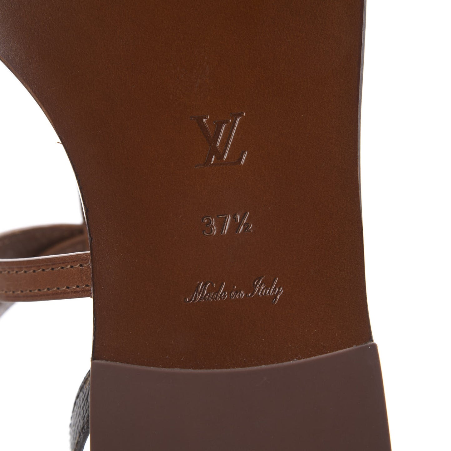 Monogram Wayside Flat Sandals 37.5 Gold