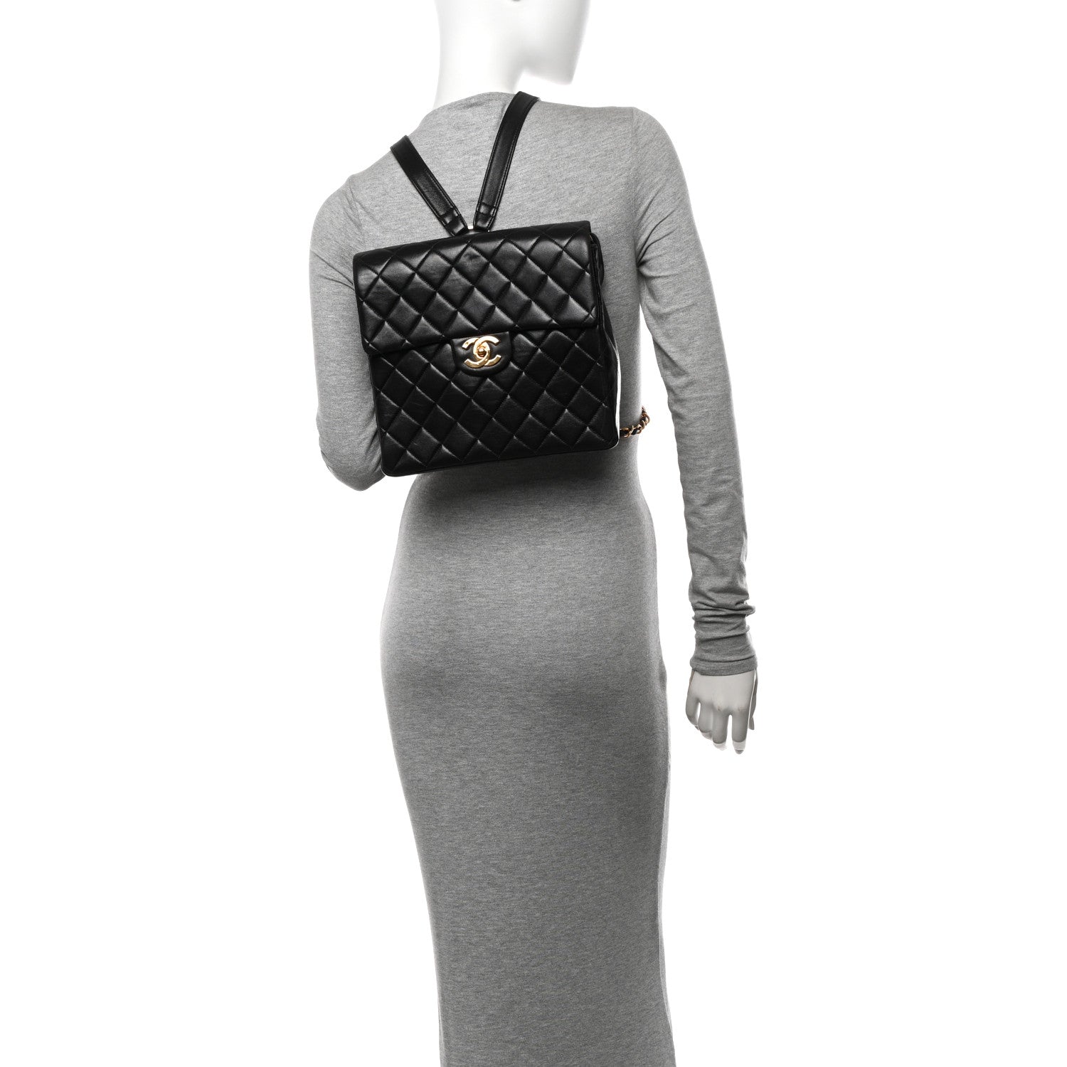 Chanel Lambskin Quilted Backpack Black 2 of 13
