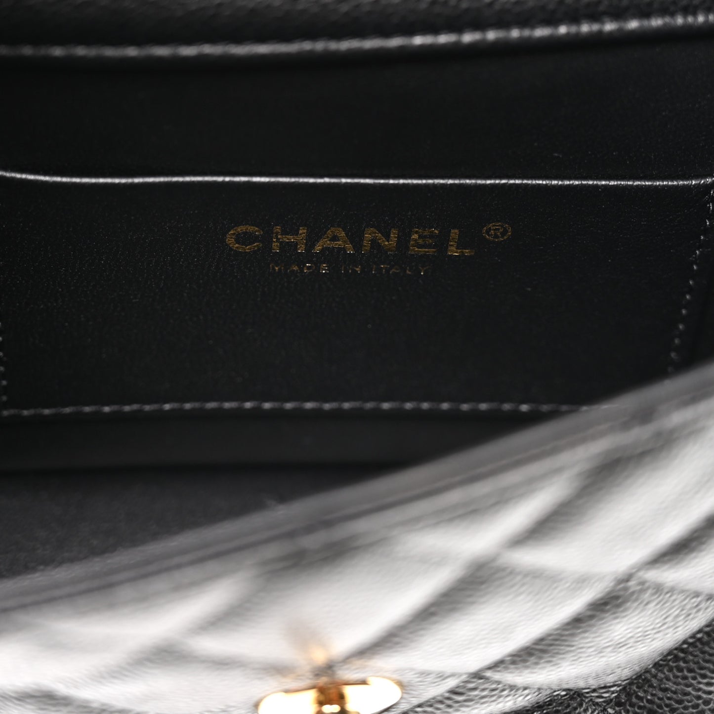 Caviar Quilted Metal Top Handle Mini Flap Black