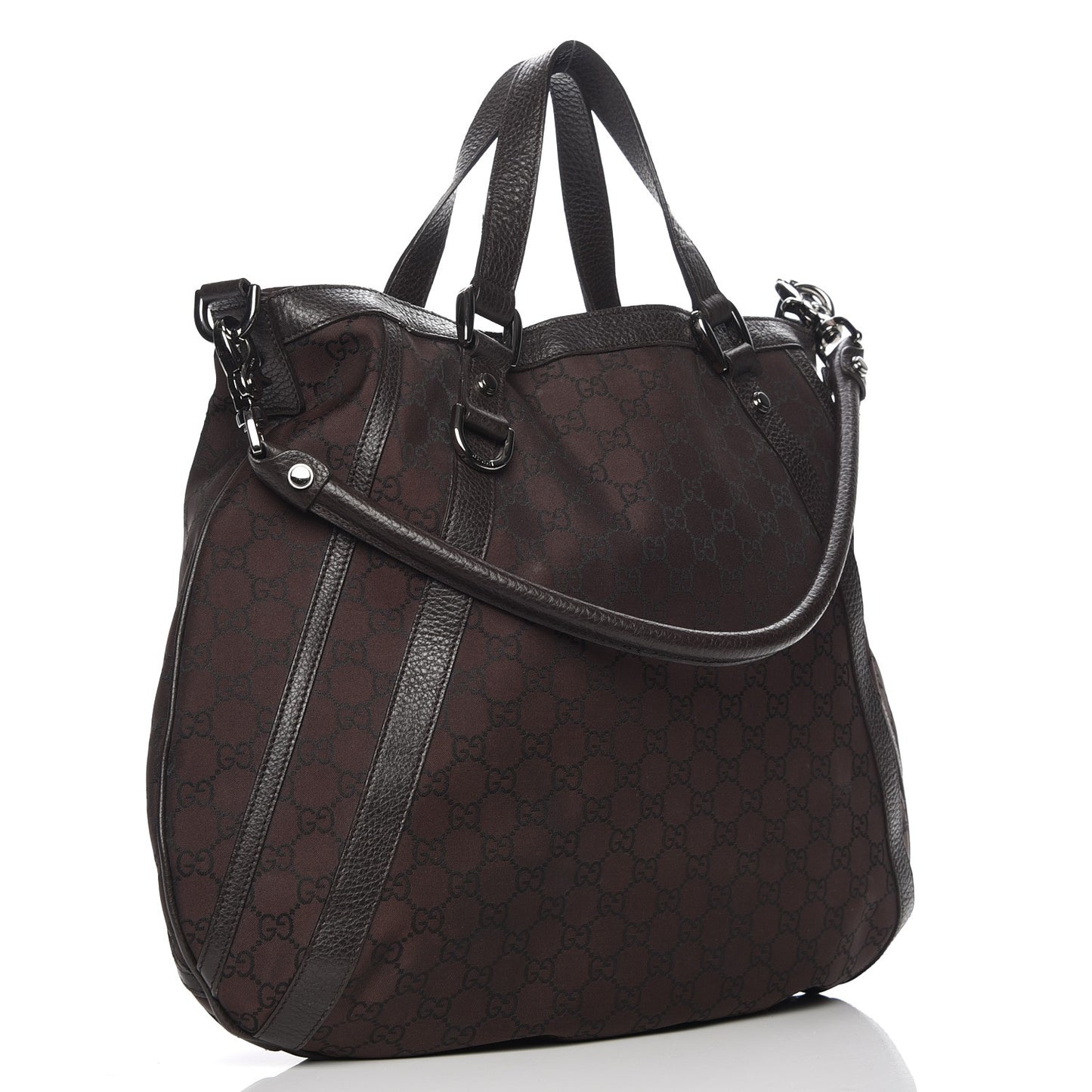 Monogram Medium Abbey Convertible Tote Dark Brown