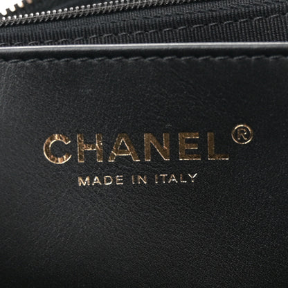 Chanel Shiny Lambskin Quilted Maxi Trendy Pockets Hobo Black 6 of 11