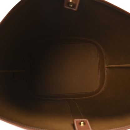 Celine Triomphe Canvas Calfskin Medium Bucket Bag Tan 5 of 10