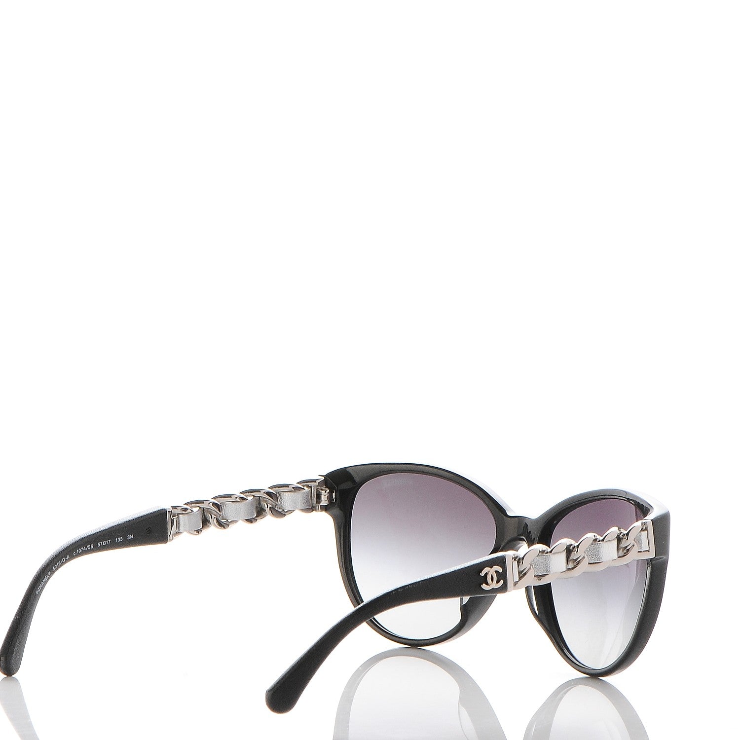 Chanel Butterfly Chain Sunglasses 5215-Q Black 4 of 9