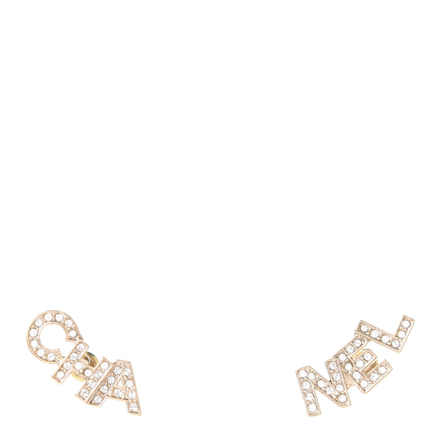 Crystal Pearl Signature Stud Earrings Gold
