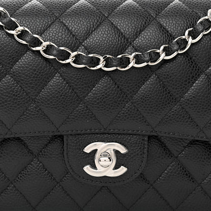 Chanel Caviar Quilted Medium Double Flap Black 8 of 10