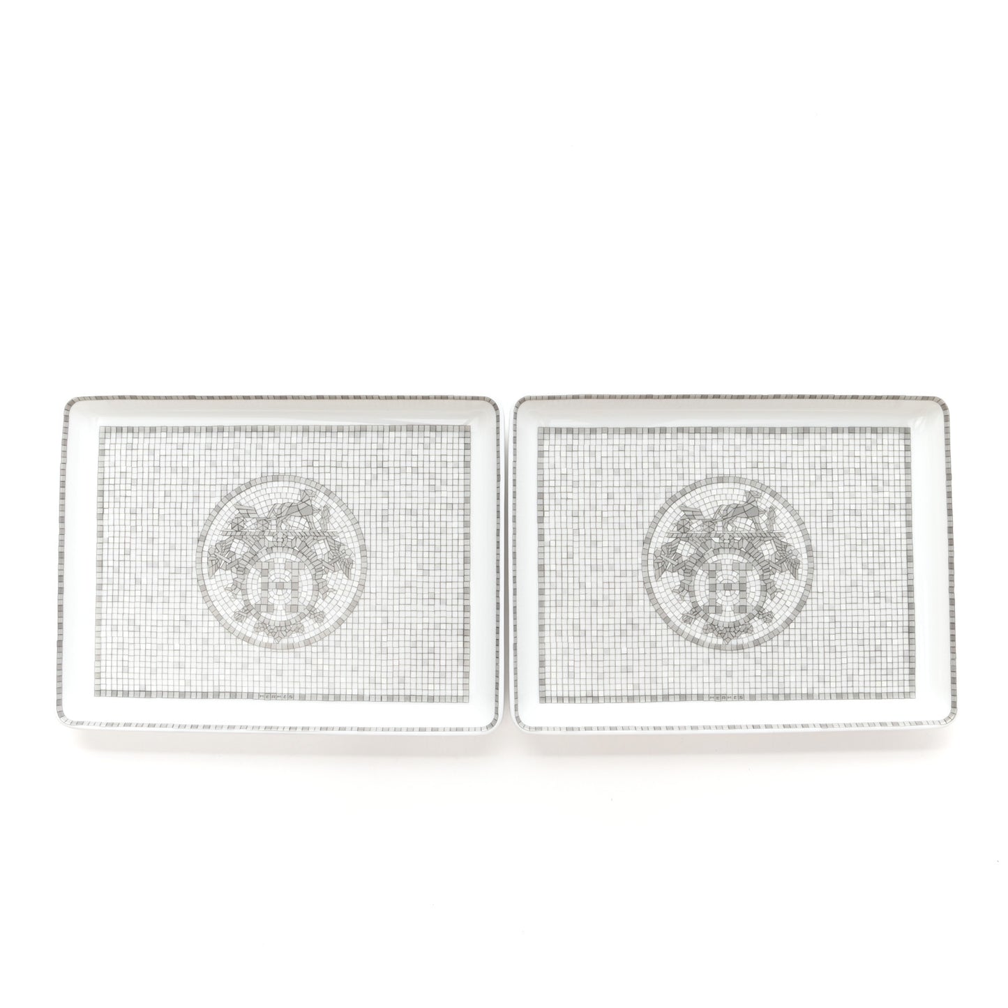 Porcelain Mosaique Au 24 Sushi Plate Platine