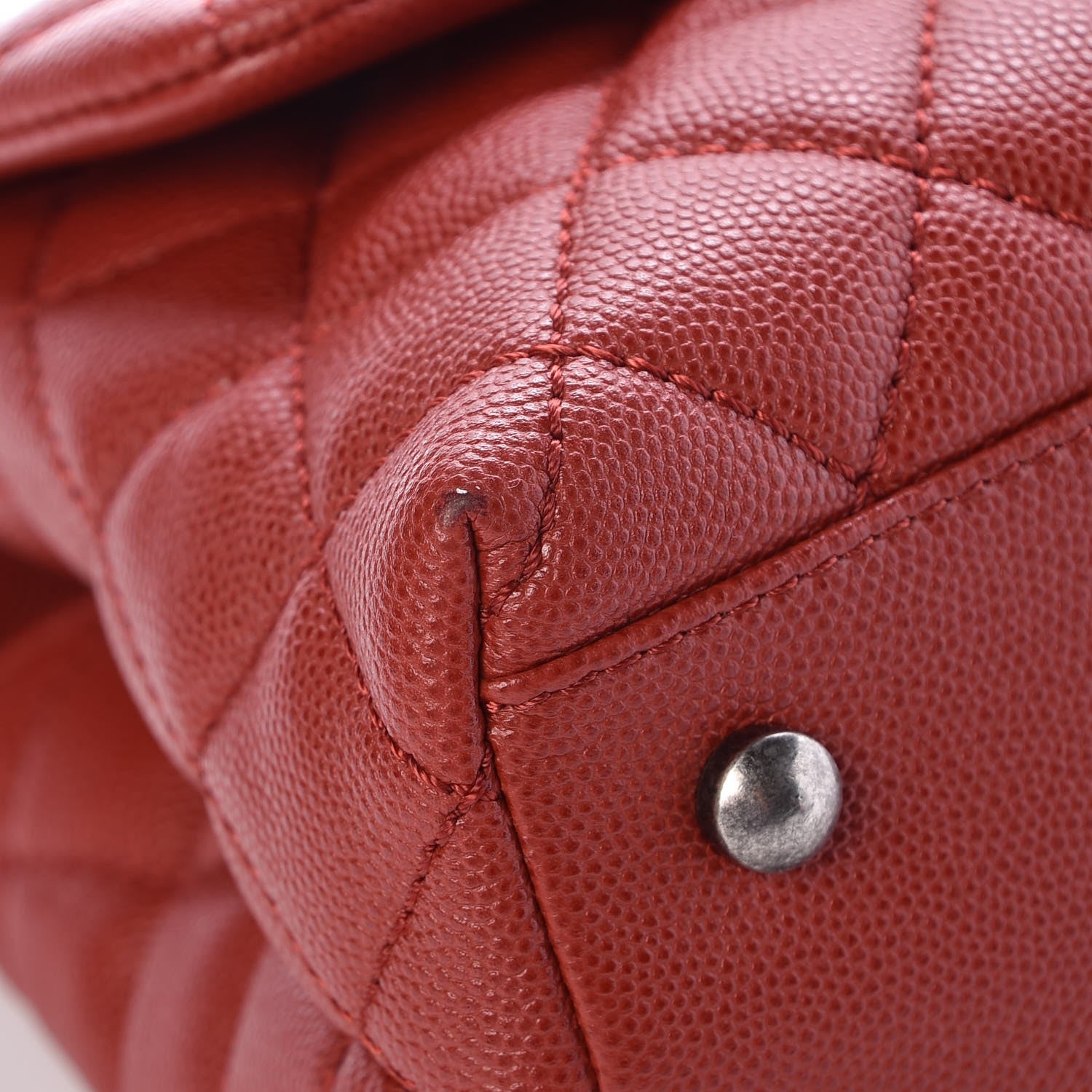 Chanel Caviar Quilted Mini Coco Handle Flap Dark Red 8 of 13