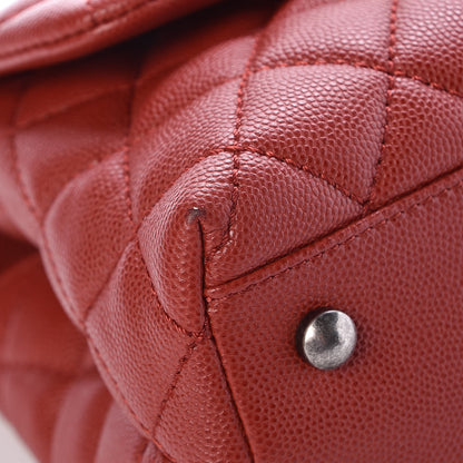 Chanel Caviar Quilted Mini Coco Handle Flap Dark Red 8 of 13
