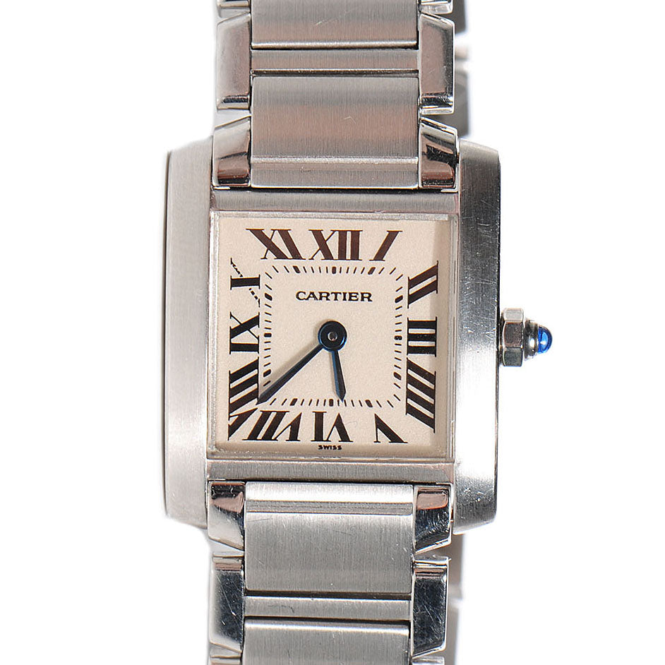 Stainless Steel 20mm Tank Francaise Quartz Watch