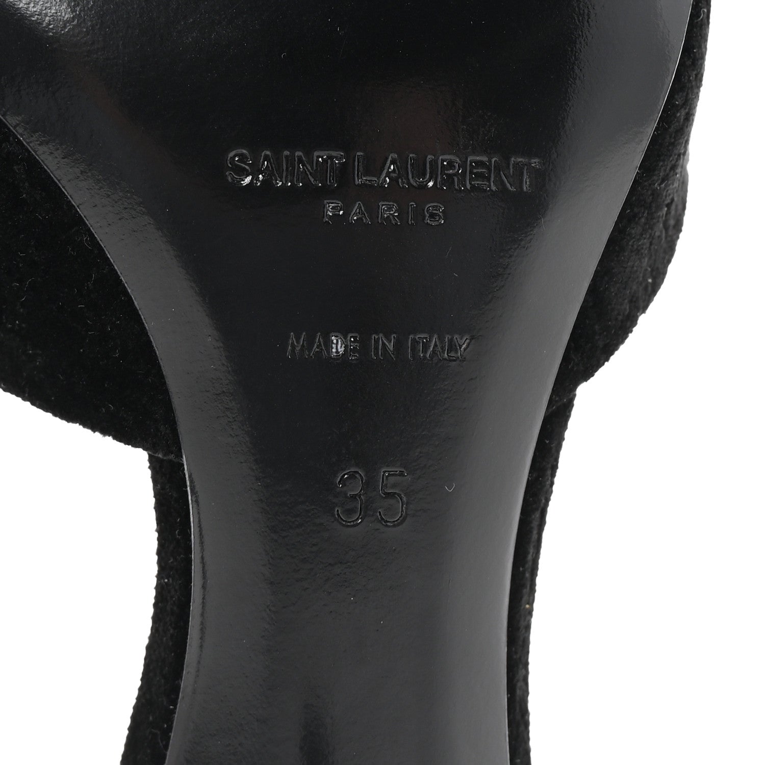 Saint Laurent Velour All-Over Monogram Le Maillon 60 Mules 35 Black 7 of 10